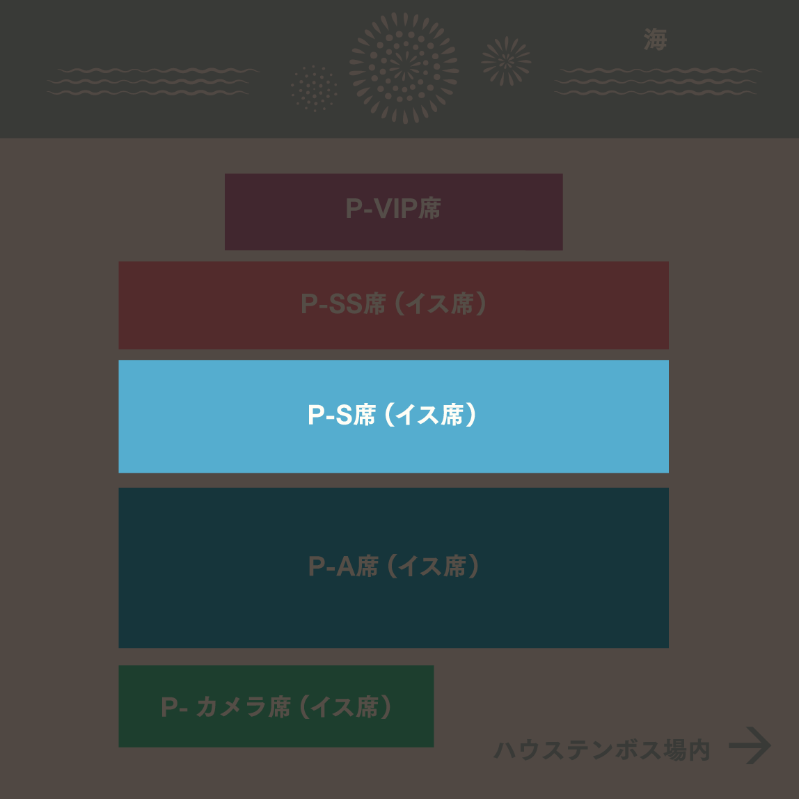 P-Sブロック(イス席) 配置図