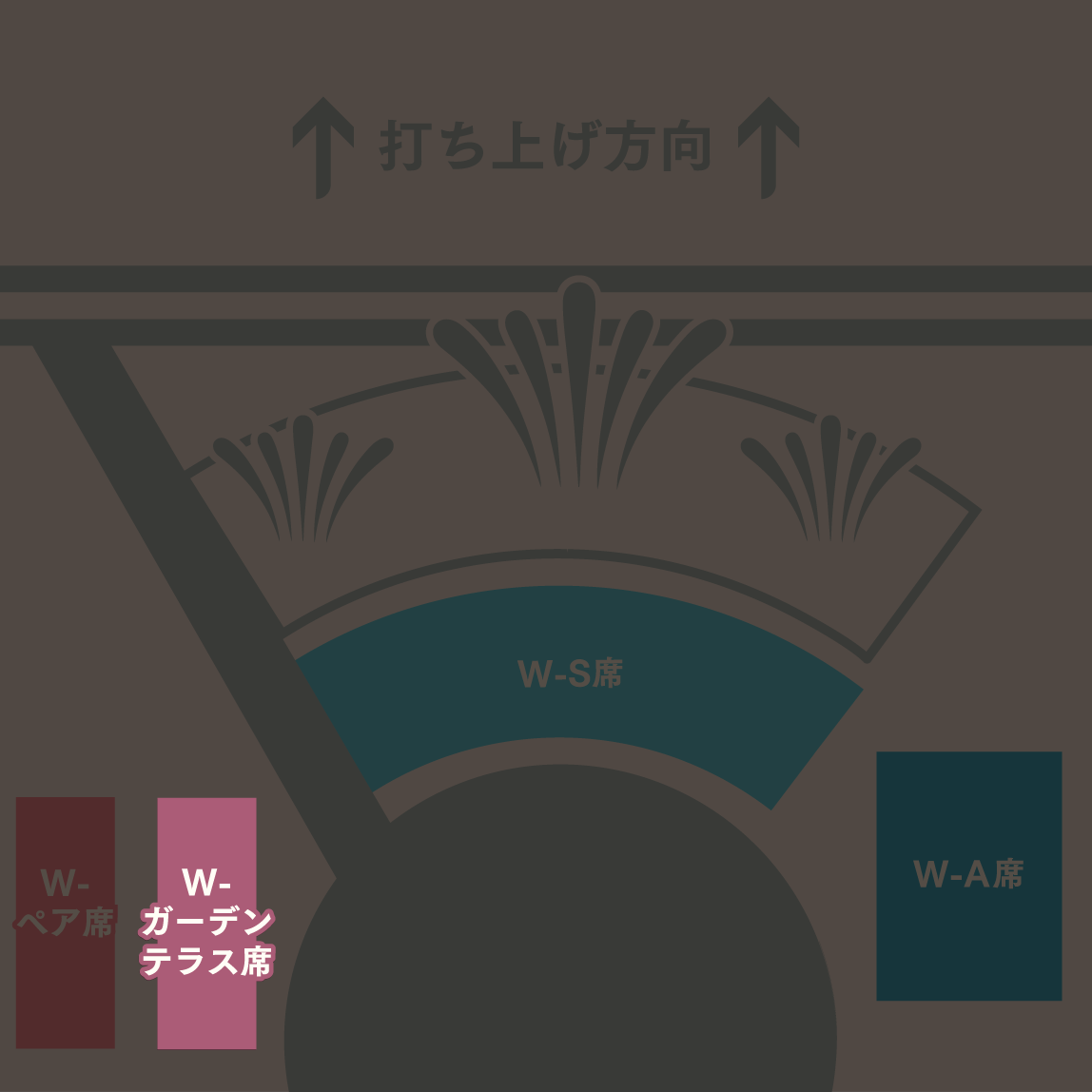 W-ガーデンテラス席 配置図