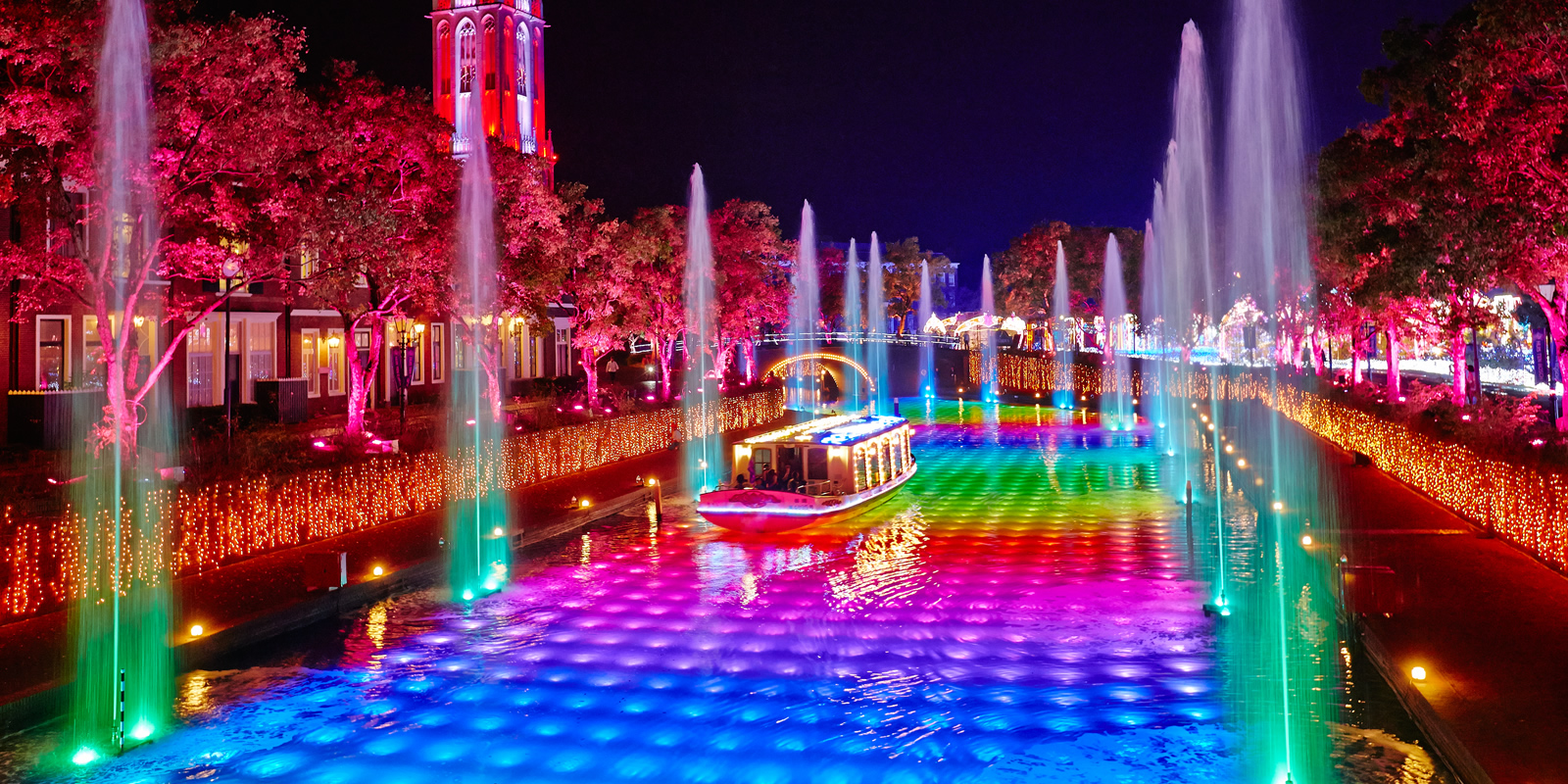 Light Fountain Canal Events News Huis Ten Bosch Resort