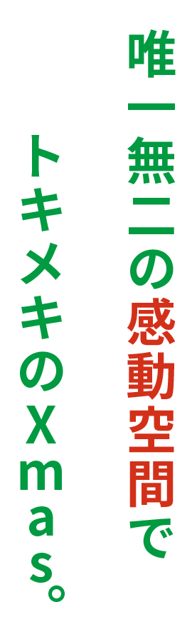 唯一無二の感動空間でトキメキのXmas。